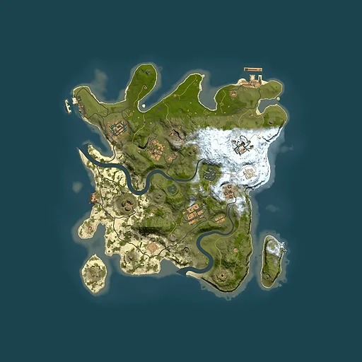 Rust map seed 5936067, 3000x3000m top-down preview