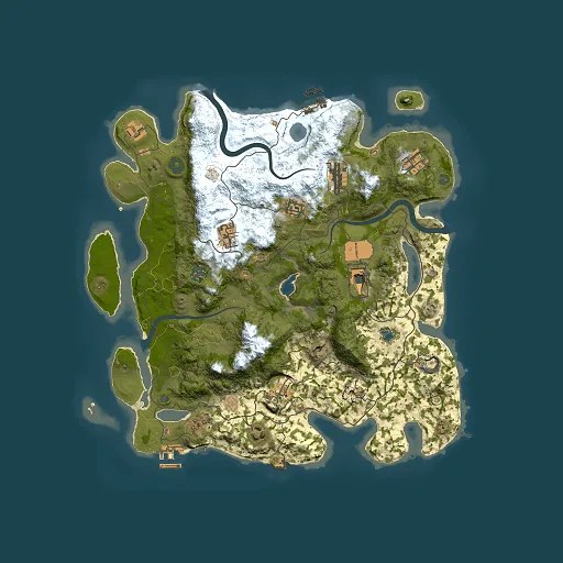 Rust map seed 1836502914, 4000x4000m top-down preview