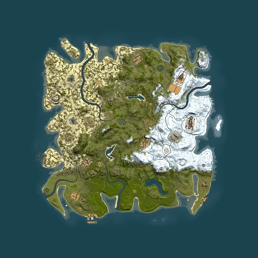 Rust map seed 2011455063, 4500x4500m top-down preview