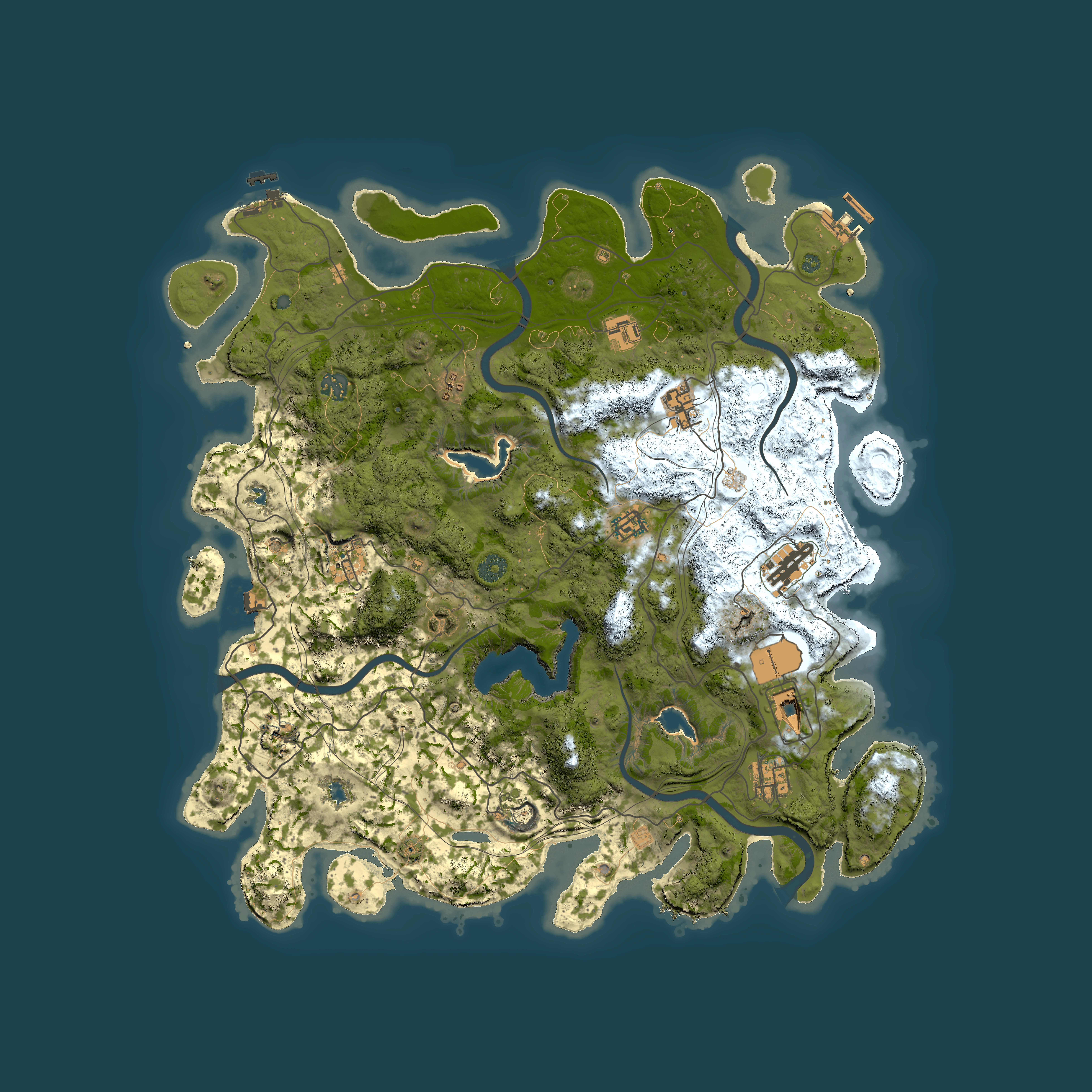 Full top-down render of Rust map seed 155903472, 4500x4500m