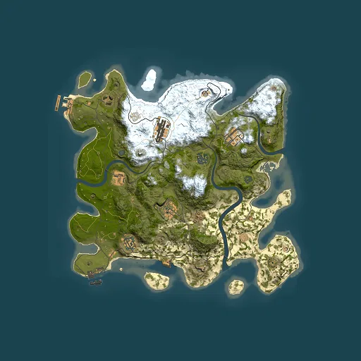 Rust map seed 675561140, 3500x3500m top-down preview