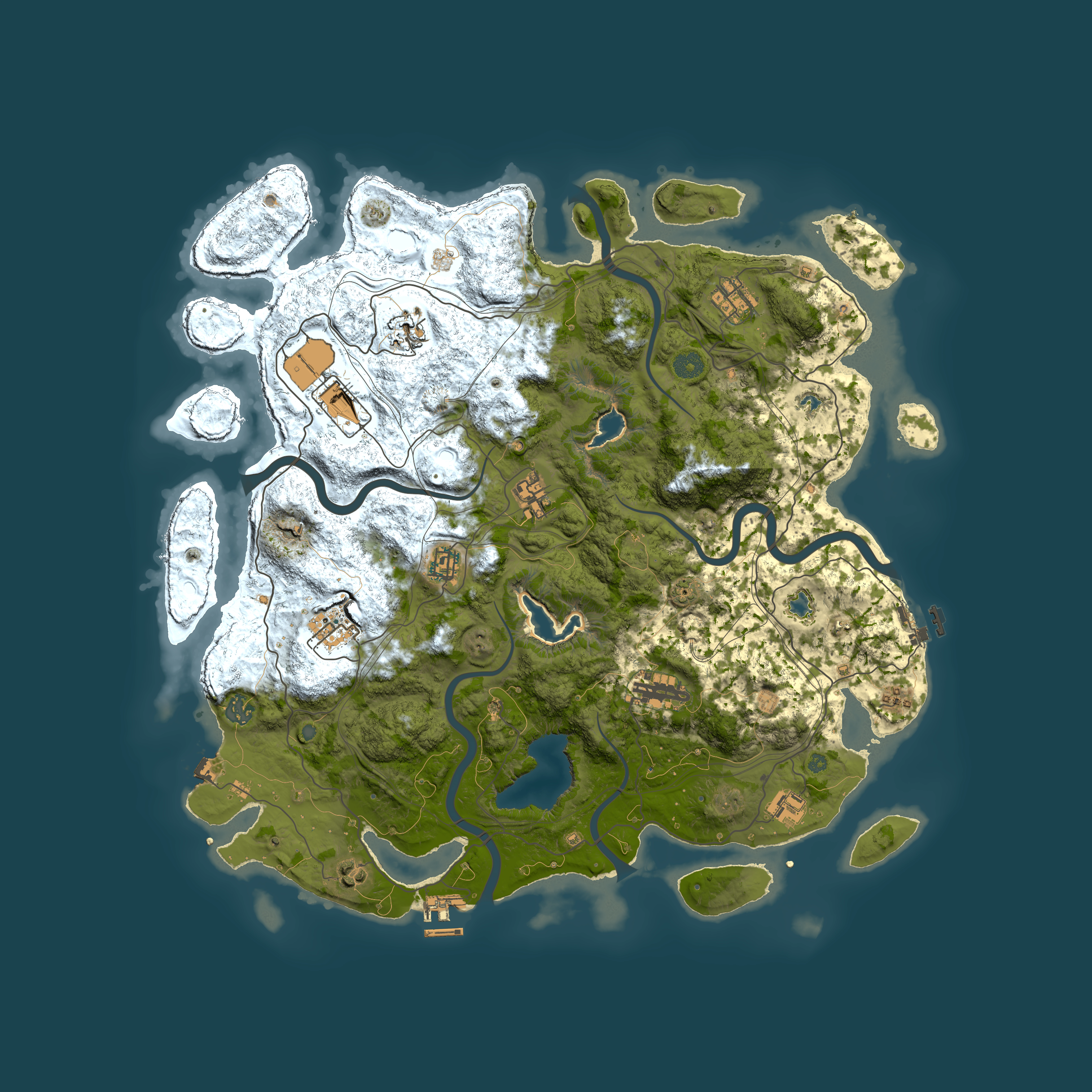 Full top-down render of Rust map seed 1575673805, 4500x4500m