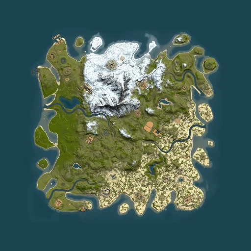 Rust map seed 1399800420, 5000x5000m top-down preview