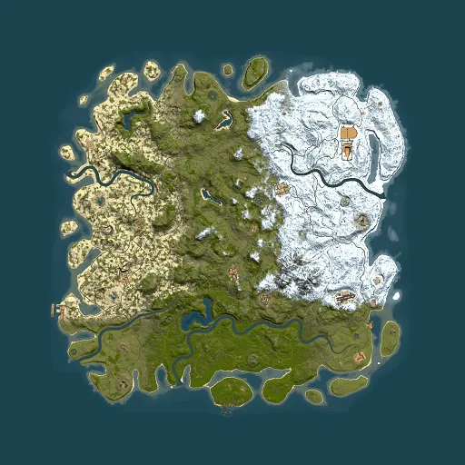 Rust map seed 640183564, 6000x6000m top-down preview