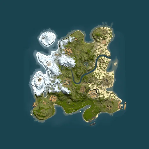 Rust map seed 444604339, 3000x3000m top-down preview