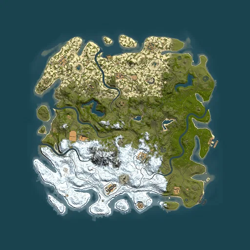 Rust map seed 489765635, 5000x5000m top-down preview