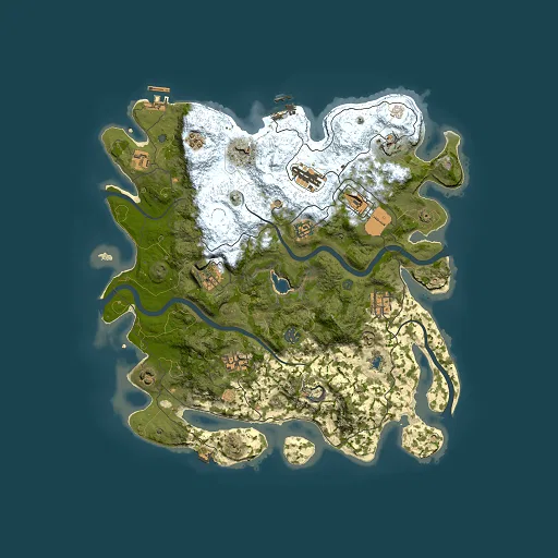 Rust map seed 272709140, 4000x4000m top-down preview