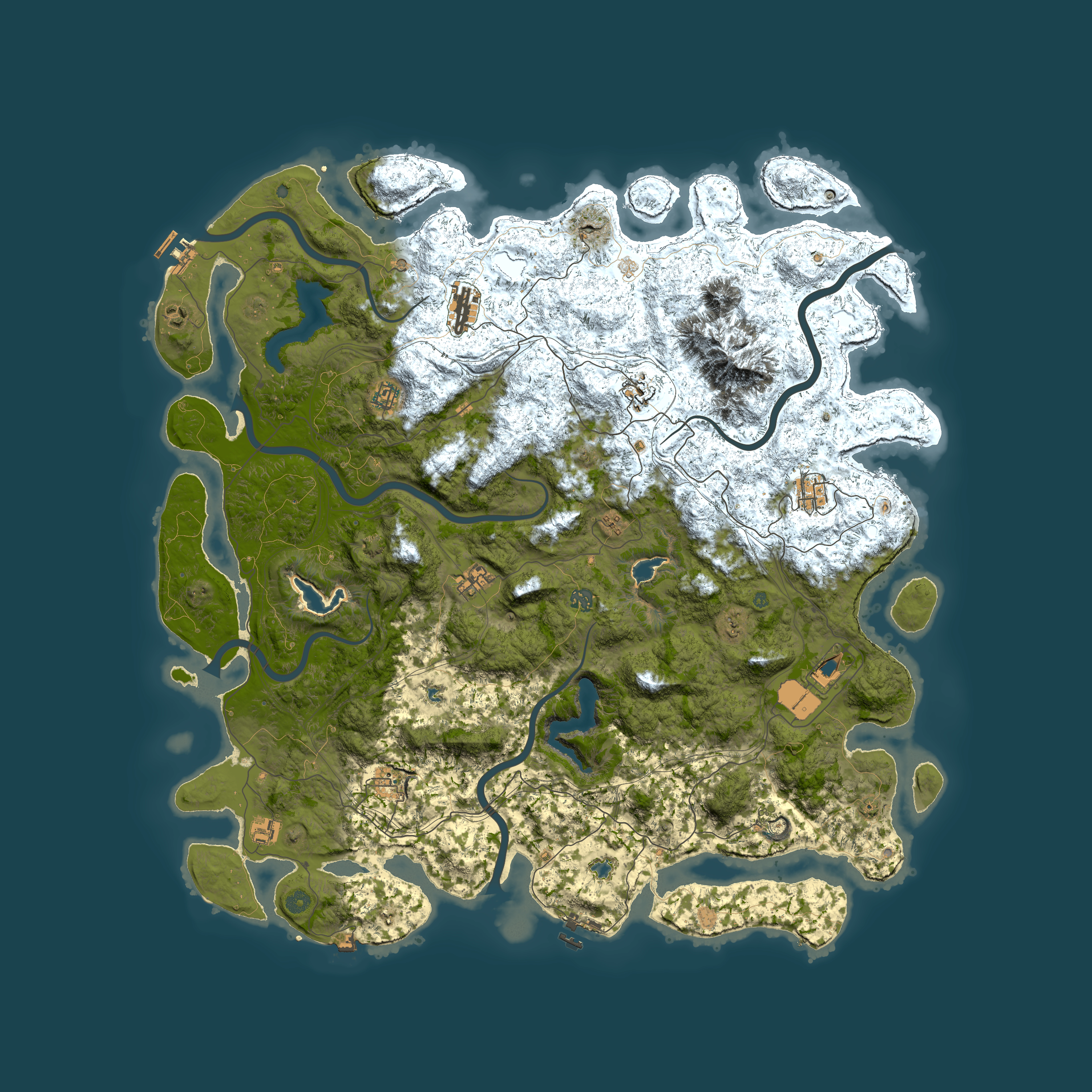Full top-down render of Rust map seed 88125961, 5500x5500m