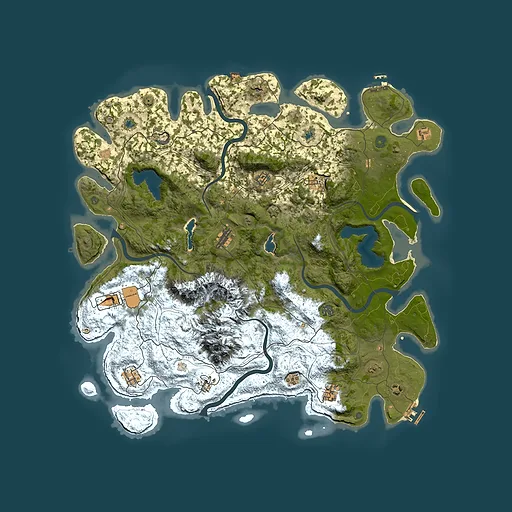Rust map seed 18561845, 5000x5000m top-down preview