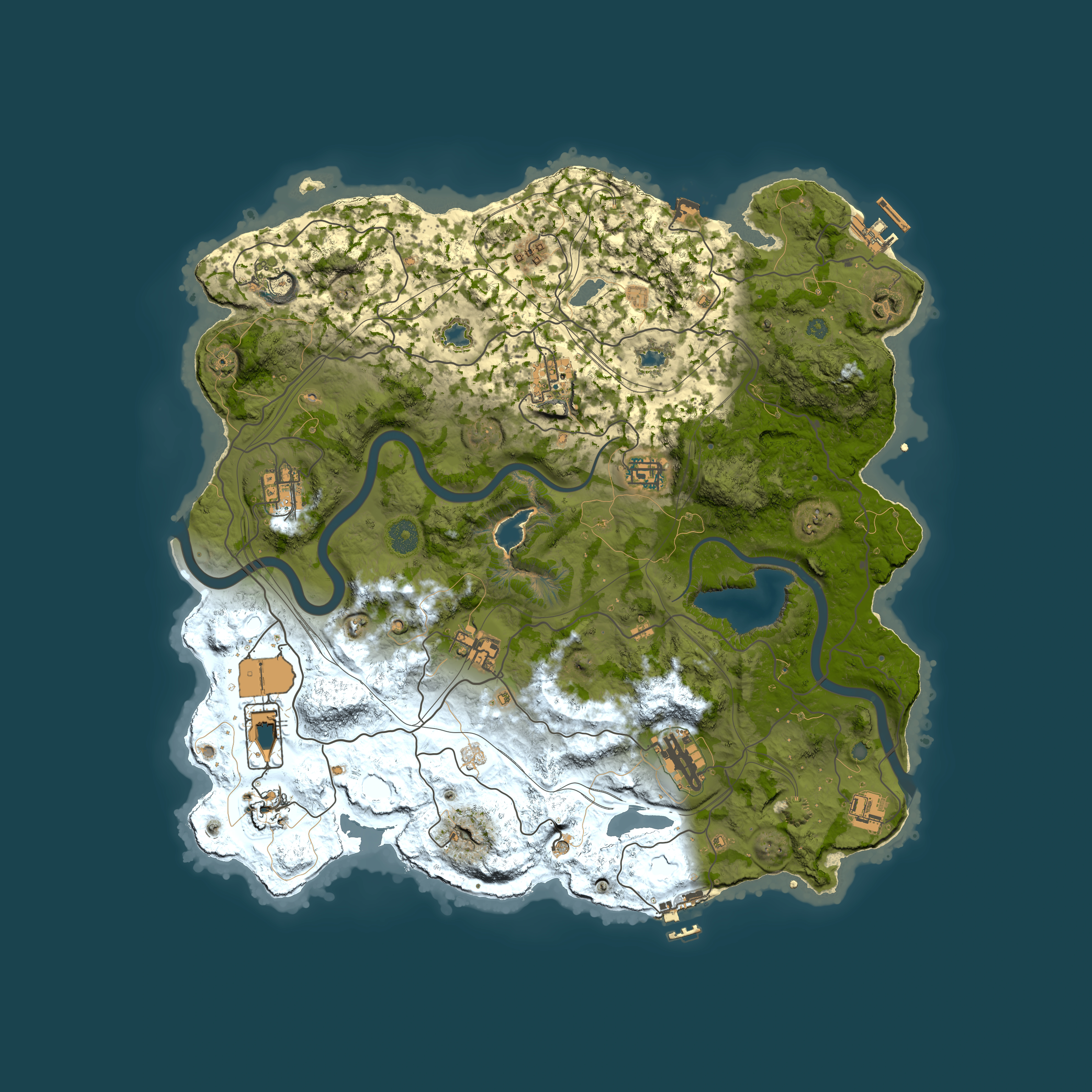 Full top-down render of Rust map seed 1276653059, 4000x4000m