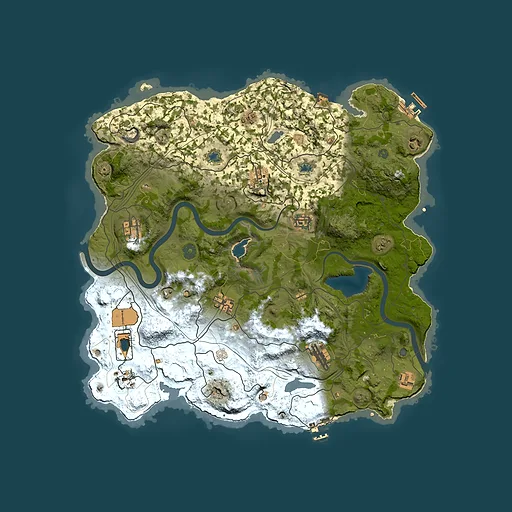 Rust map seed 1276653059, 4000x4000m top-down preview