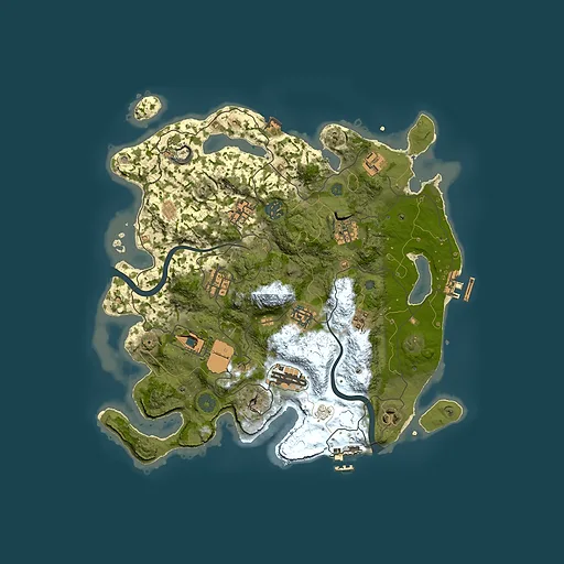 Rust map seed 547444137, 3500x3500m top-down preview