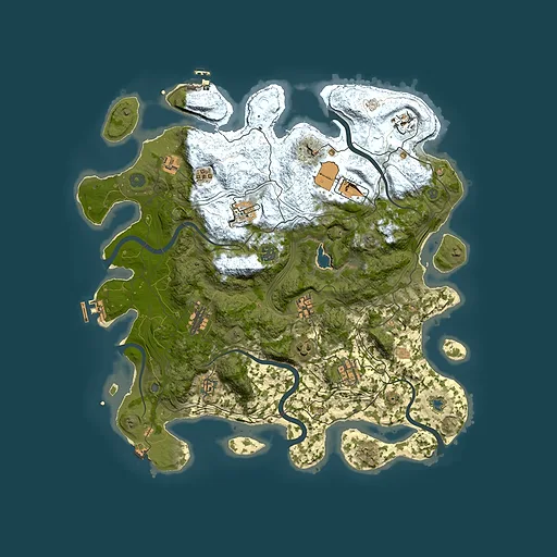 Rust map seed 0, 4250x4250m top-down preview