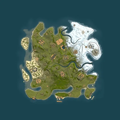 Rust map seed 1337, 3500x3500m top-down preview