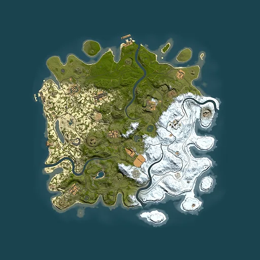 Rust map seed 0, 4250x4250m top-down preview