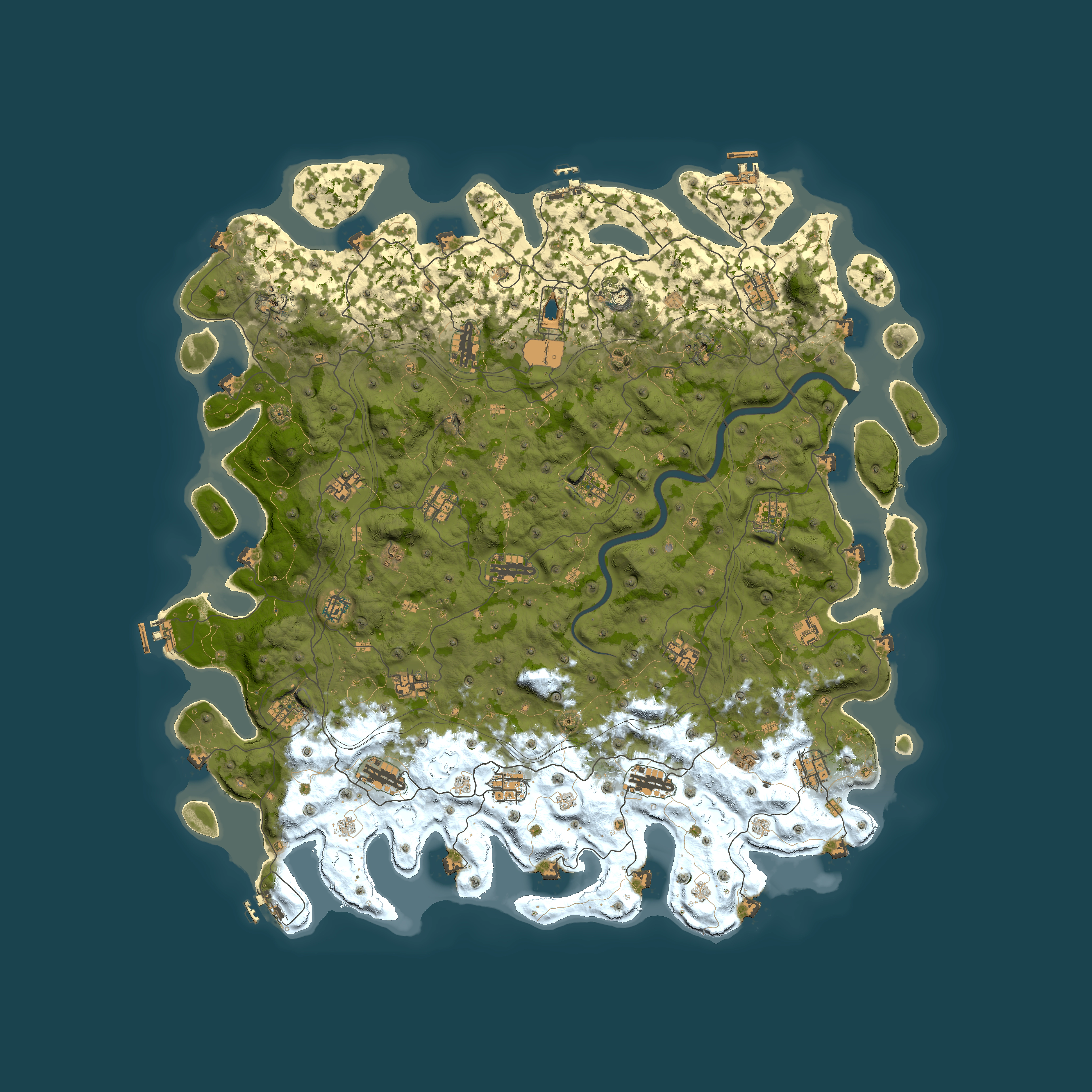 Full top-down render of Rust map seed 1337, 5500x5500m