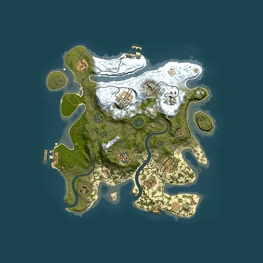 Rust map seed 1153869856, 3000x3000m top-down preview