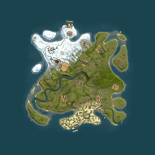 Rust map seed 1337, 3500x3500m top-down preview