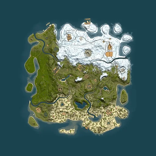 Rust map seed 1658995925, 4500x4500m top-down preview