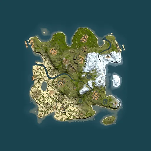 Rust map seed 410818798, 3000x3000m top-down preview