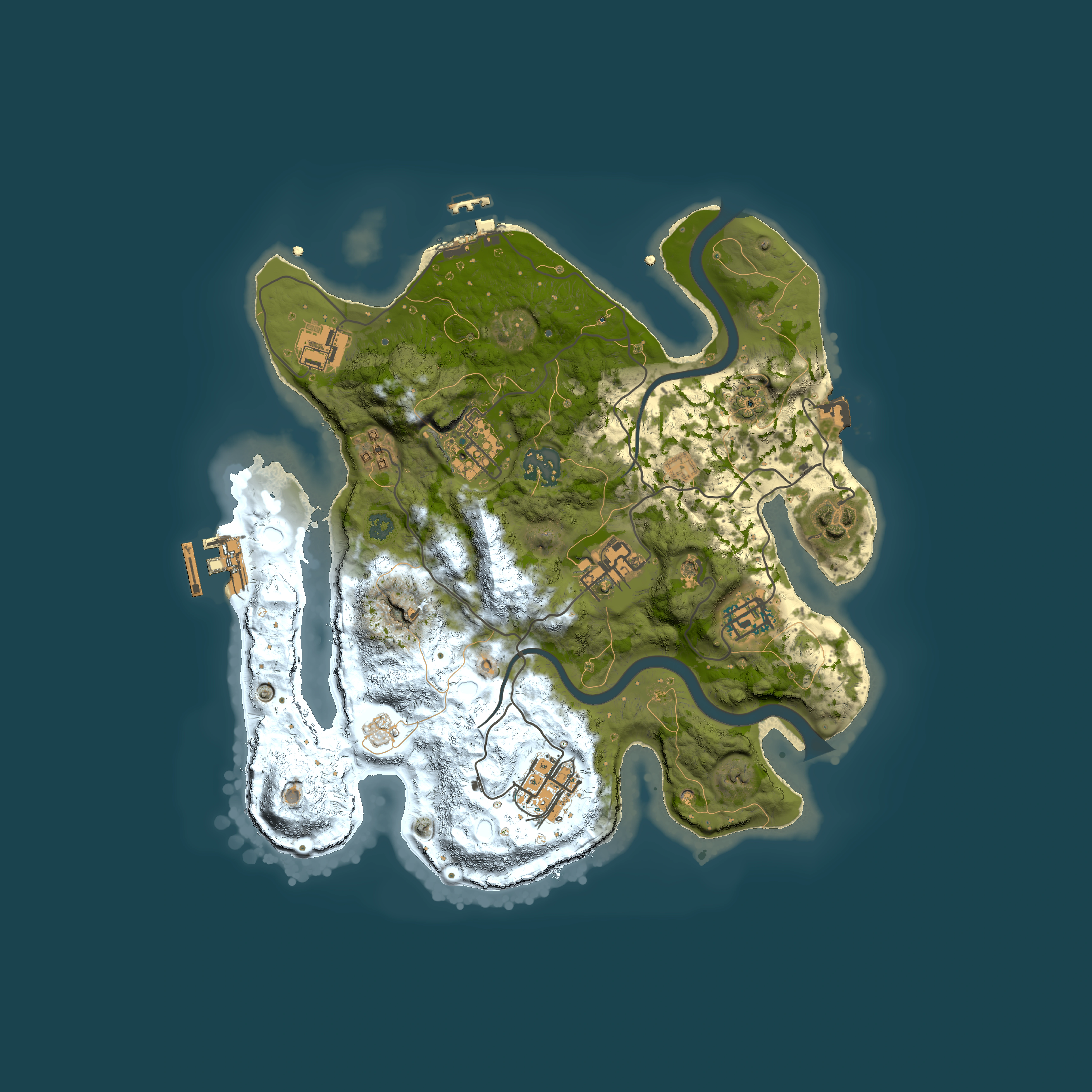 Full top-down render of Rust map seed 1998103716, 3000x3000m