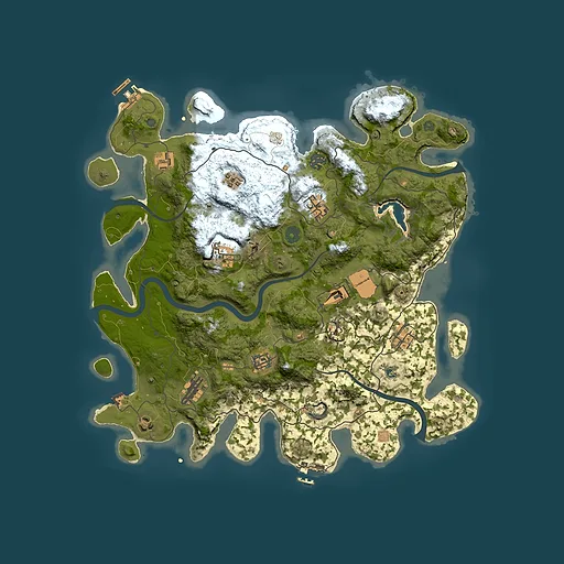 Rust map seed 1014, 4000x4000m top-down preview