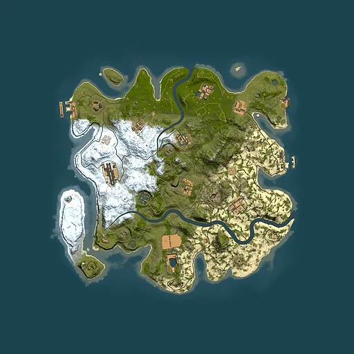 Rust map seed 620288147, 3500x3500m top-down preview