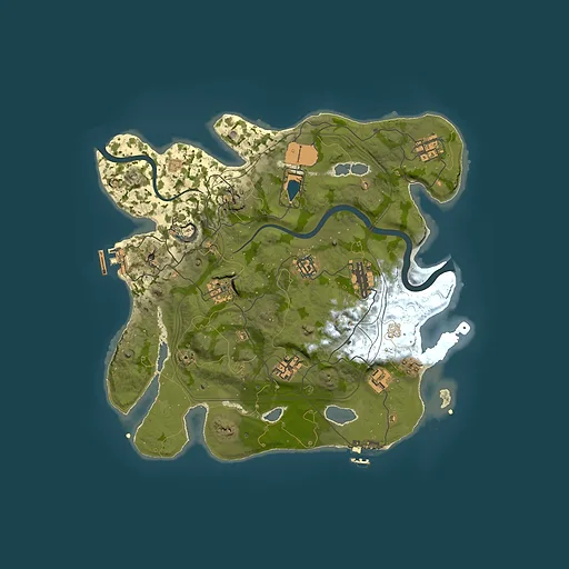 Rust map seed 1337, 3500x3500m top-down preview