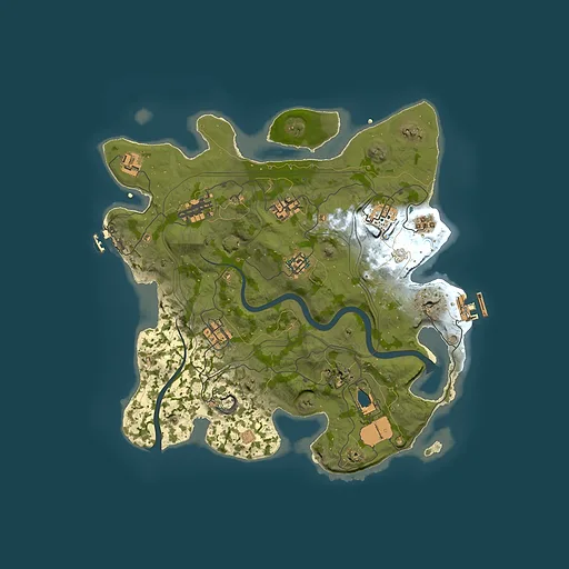 Rust map seed 1337, 3500x3500m top-down preview