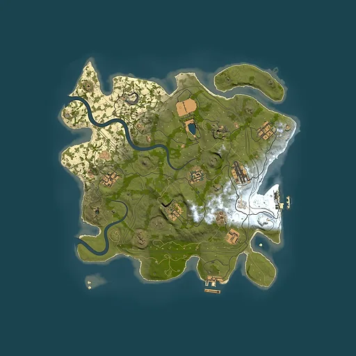 Rust map seed 1337, 3500x3500m top-down preview