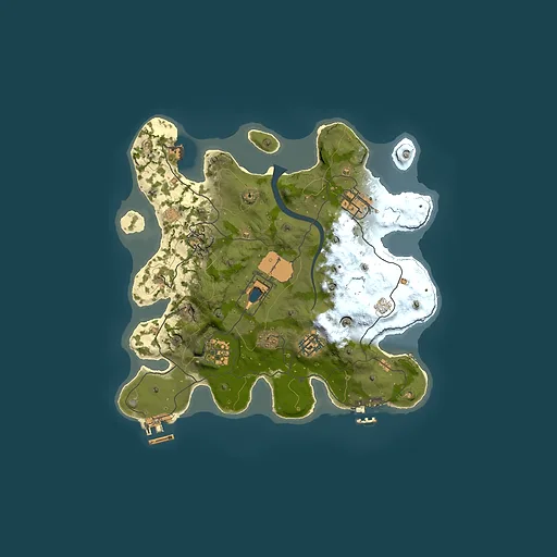 Rust map seed 1337, 3000x3000m top-down preview