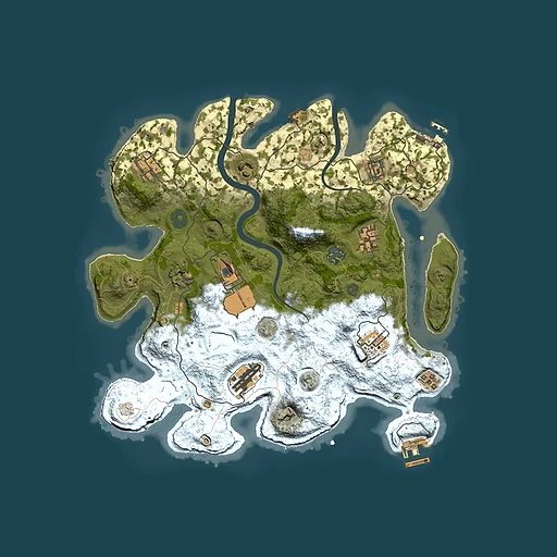 Rust map seed 0, 3500x3500m top-down preview