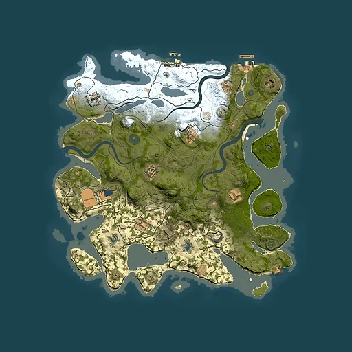 Rust map seed 256767365, 3750x3750m top-down preview