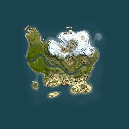 Rust map seed 420240361, 2500x2500m top-down preview