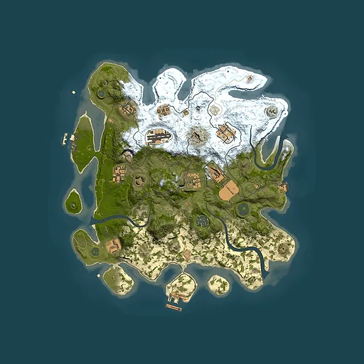 Rust map seed 1313664504, 3500x3500m top-down preview