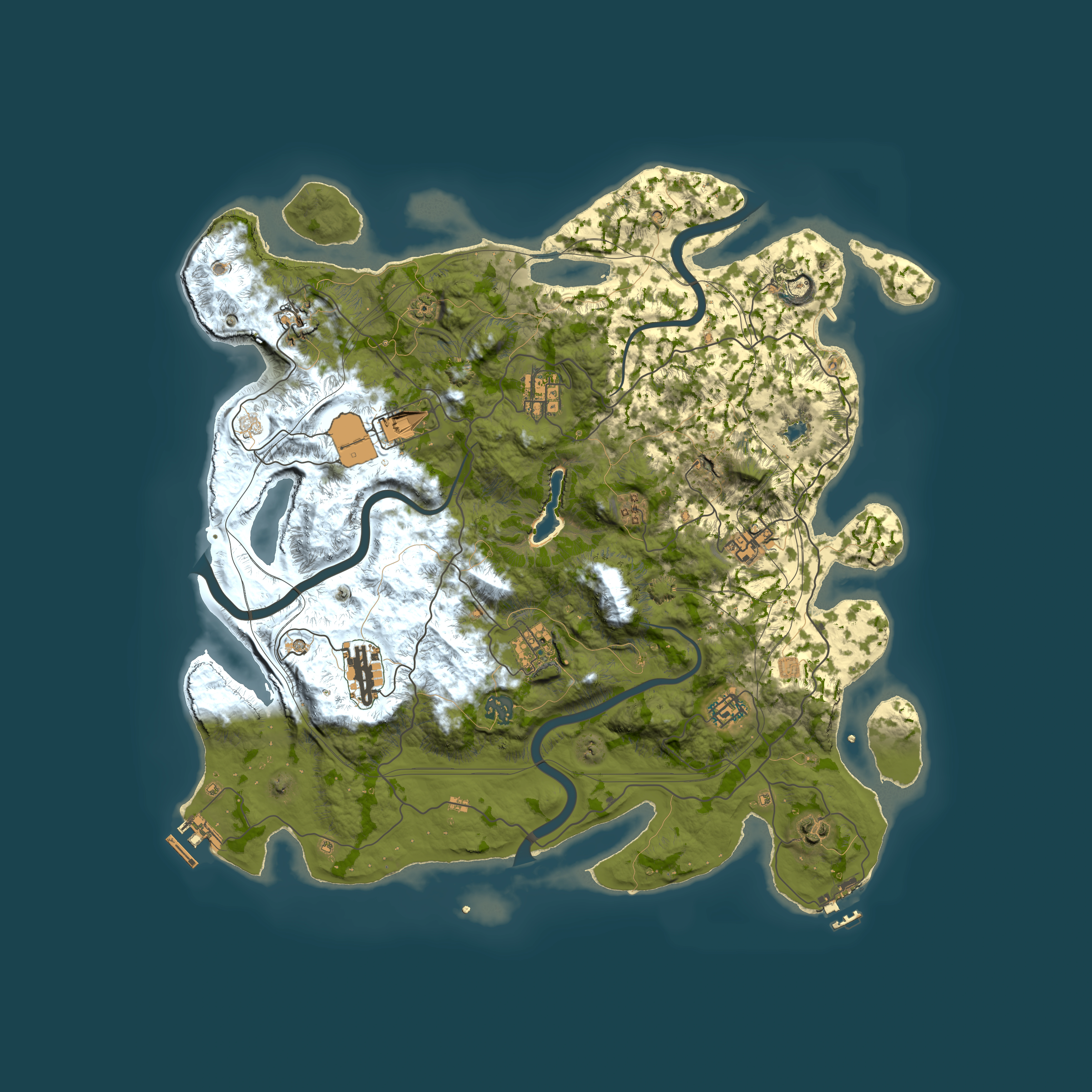 Full top-down render of Rust map seed 8092026, 4250x4250m