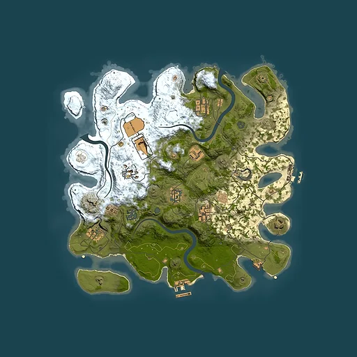 Rust map seed 452009830, 3500x3500m top-down preview