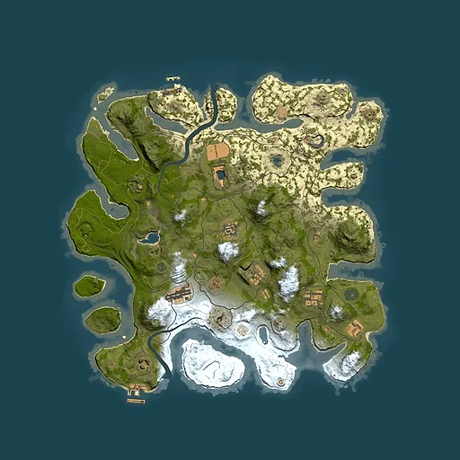 Rust map seed 1337, 4000x4000m top-down preview