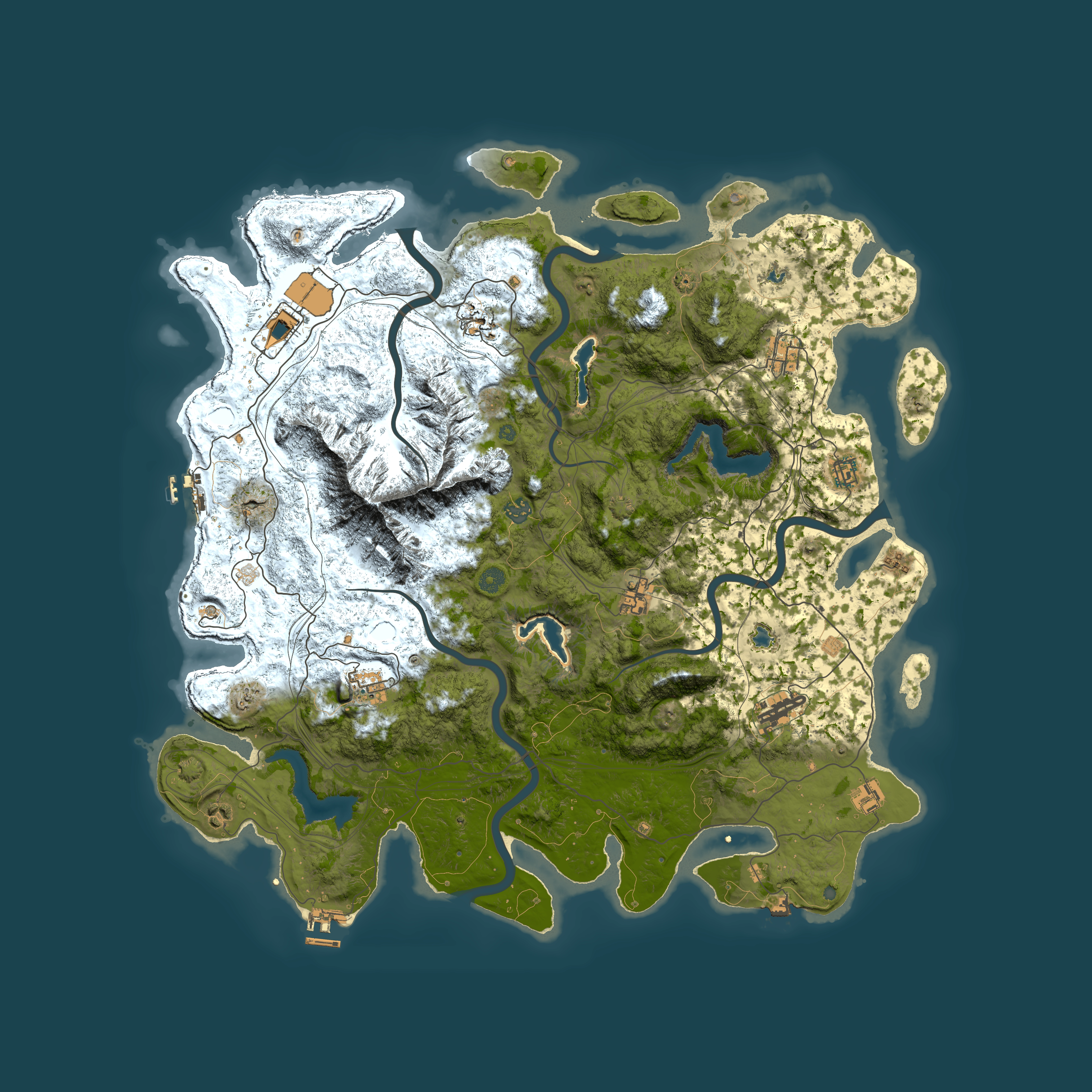 Full top-down render of Rust map seed 1452759657, 5000x5000m