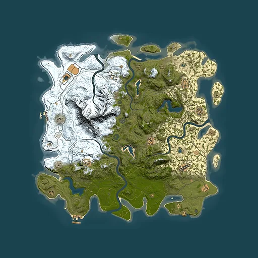 Rust map seed 1452759657, 5000x5000m top-down preview