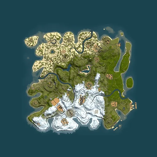 Rust map seed 1025522360, 3850x3850m top-down preview