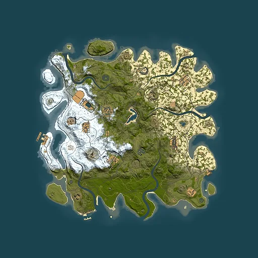 Rust map seed 0, 4250x4250m top-down preview