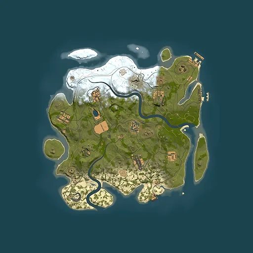 Rust map seed 1112022, 3500x3500m top-down preview