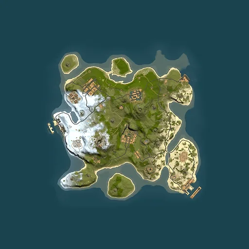 Rust map seed 1337, 2501x2501m top-down preview