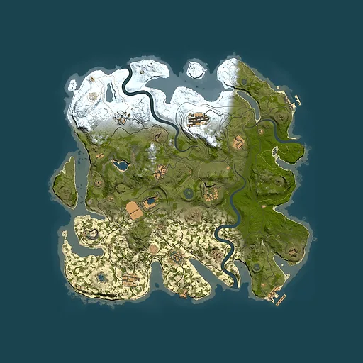 Rust map seed 874200761, 4000x4000m top-down preview