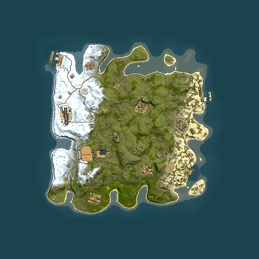 Rust map seed 1337, 3351x3351m top-down preview