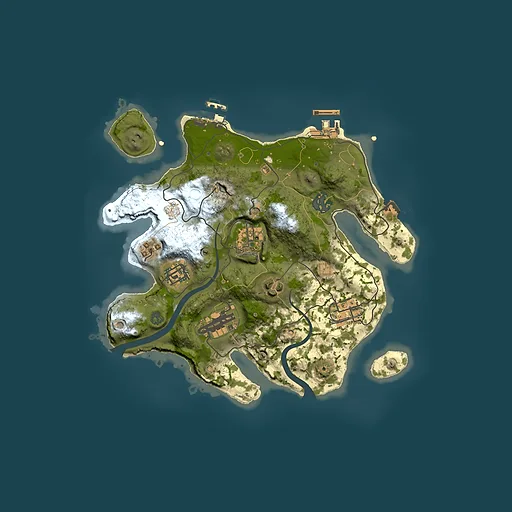 Rust map seed 1299277984, 2800x2800m top-down preview