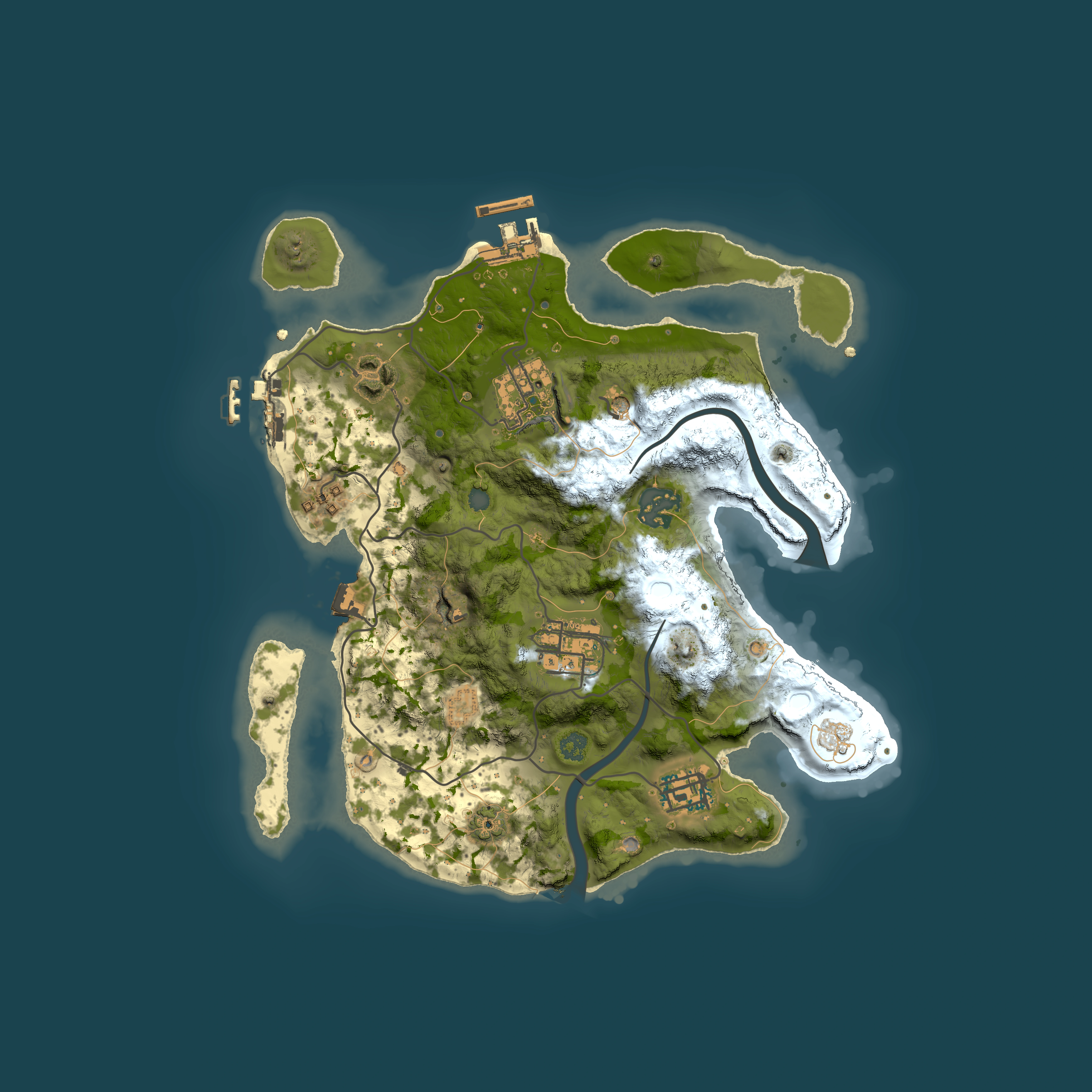 Full top-down render of Rust map seed 1802601294, 2800x2800m