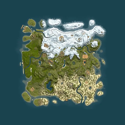 Rust map seed 1896413807, 4500x4500m top-down preview