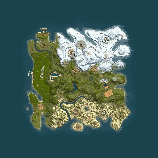 Rust map seed 1890259908, 3700x3700m top-down preview